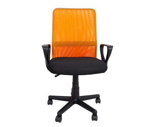 Tietokonetuoli/työtuoli BELINDA, 59x56xH86,5-98,5cm, musta/oranssi, polyesterikangas, muovi