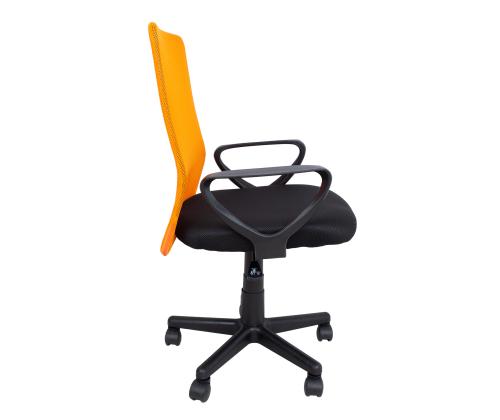 Tietokonetuoli/työtuoli BELINDA, 59x56xH86,5-98,5cm, musta/oranssi, polyesterikangas, muovi