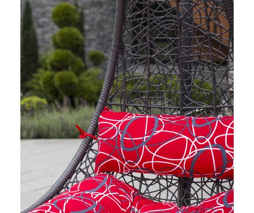 Riipputuoli COCO tummanharmaa 120x105xH195cm, teräsrunko, muovipunos