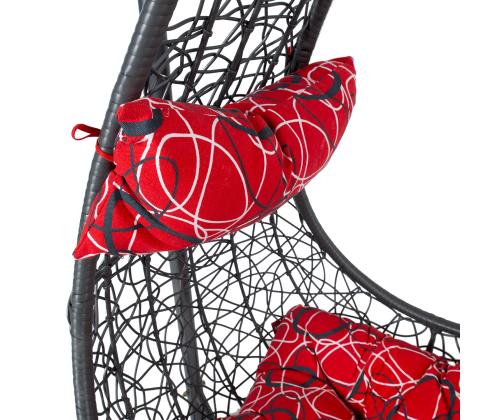 Riipputuoli COCO tummanharmaa 120x105xH195cm, teräsrunko, muovipunos