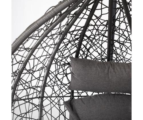 Keinutuoli DROPLET tummanharmaa 120x120xK200cm, teräsrunko, muovipunos