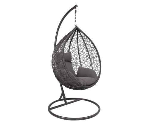 Keinutuoli DROPLET tummanharmaa 120x120xK200cm, teräsrunko, muovipunos