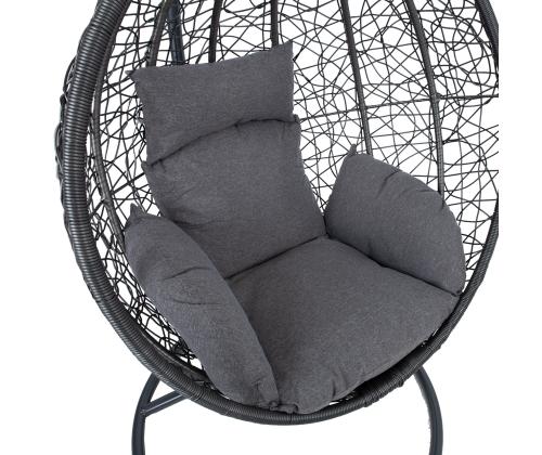 Keinutuoli DROPLET tummanharmaa 120x120xK200cm, teräsrunko, muovipunos