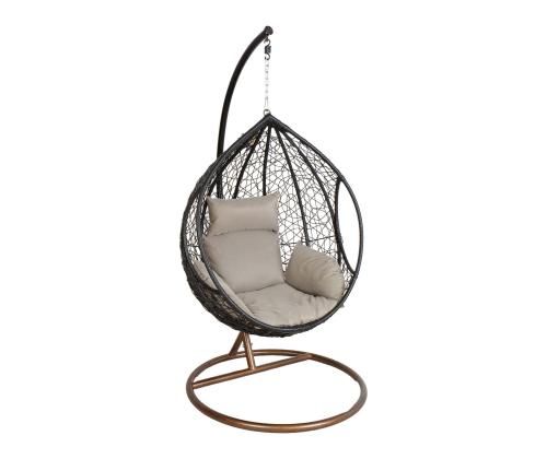 Riipputuoli DROPLET musta 120x120xH200cm, alumiinirunko, muovipunos