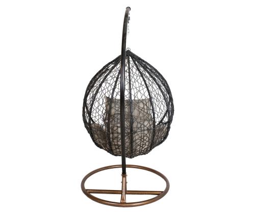 Riipputuoli DROPLET musta 120x120xH200cm, alumiinirunko, muovipunos