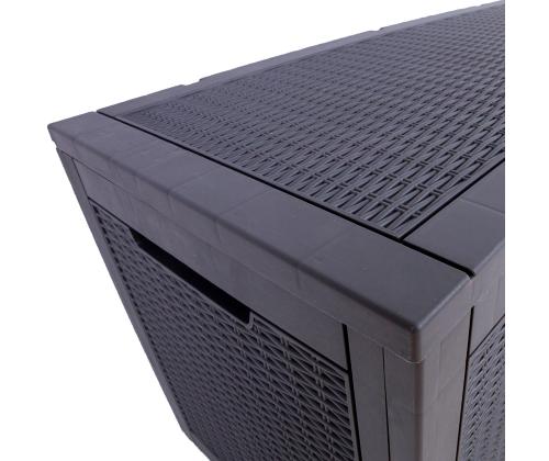 Säilytyslaatikko SAYA 122x54,5x62,3cm, harmaa muovi