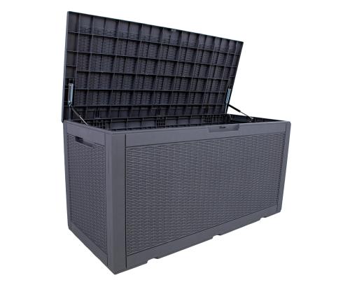 Säilytyslaatikko SAYA 122x54,5x62,3cm, harmaa muovi