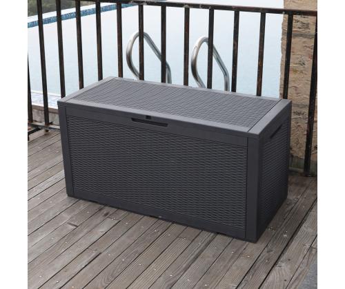 Säilytyslaatikko SAYA 122x54,5x62,3cm, harmaa muovi