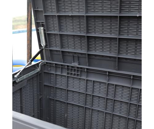 Säilytyslaatikko SAYA 122x54,5x62,3cm, harmaa muovi