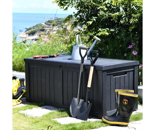 Säilytyslaatikko PRAIA 143x67,5x60,5cm, musta muovi