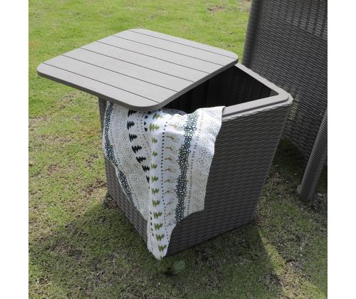 Säilytyslaatikko BOCAS 39x39x42cm, harmaa muovi