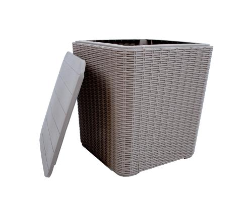 Säilytyslaatikko BOCAS 39x39x42cm, harmaa muovi