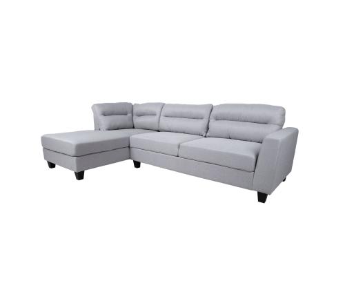 Kulmasohva HELSINKI VN 268x158/83xH88cm, vaaleanharmaa