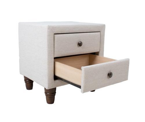 Yöpöytä EMILIA 50,5x41xH51,5cm, vaalea beige