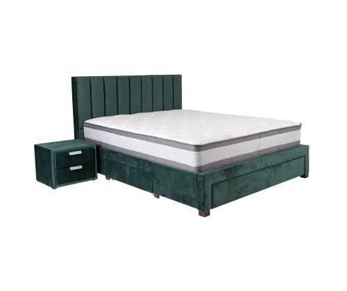 GRACE sänky 160x200cm, ilman patjaa, vihreä