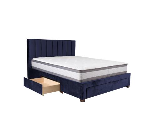 GRACE sänky 160x200cm, ilman patjaa, sininen