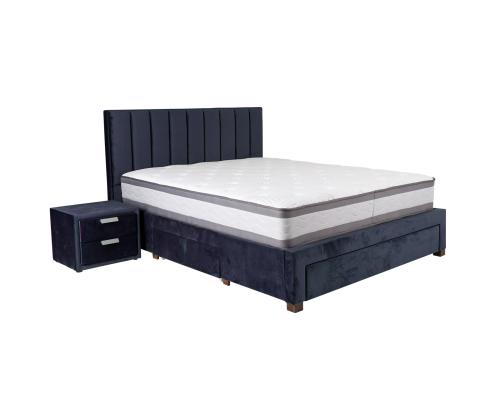 GRACE sänky 160x200cm, ilman patjaa, sininen