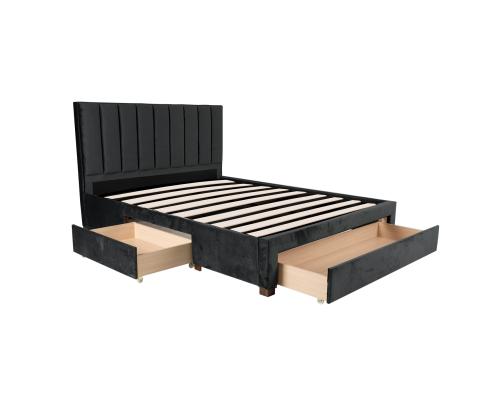 GRACE sänky 160x200cm, ilman patjaa, tummanharmaa