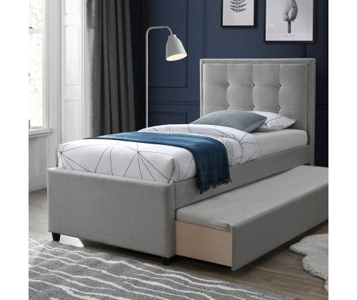 OSWALDO sänky 90x200cm, ilman patjaa, platinanharmaa