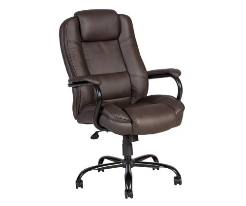 Työtuoli ELEGANT XXL, 79,5x82xH113-120,5cm, ruskea, keinonahka, teräs