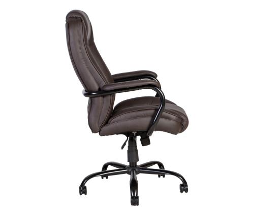 Työtuoli ELEGANT XXL, 79,5x82xH113-120,5cm, ruskea, keinonahka, teräs