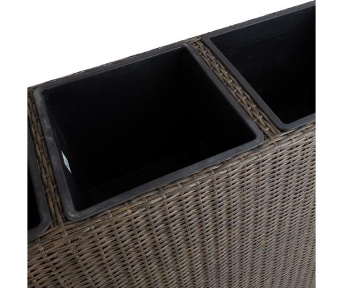 Kukkalaatikko WICKER 110x39xH88cm, tummanruskea