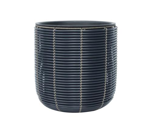 Kukkaruukku WICKER D35xH36cm, musta/ruskea