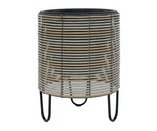 Kukkaruukku WICKER D36xK48cm, beigenharmaa