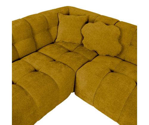 Kulmasohva FORTE U-muotoinen VN 374x242/162xH76cm, ruskeankeltainen