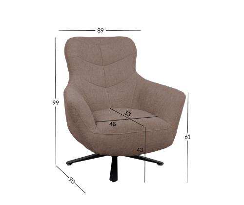 Nojatuoli HELGA vaaleanruskea