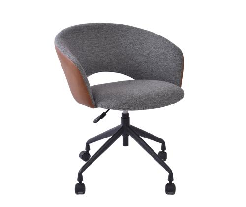 Työtuoli KARINA pyörillä, harmaa/vaaleanruskea