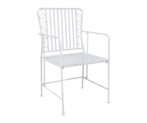 Tuoli JASMINE antiikkivalkoista metallia
