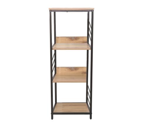 Hylly DIMITRA 40x40xK124cm, maalaismainen/musta viimeistely