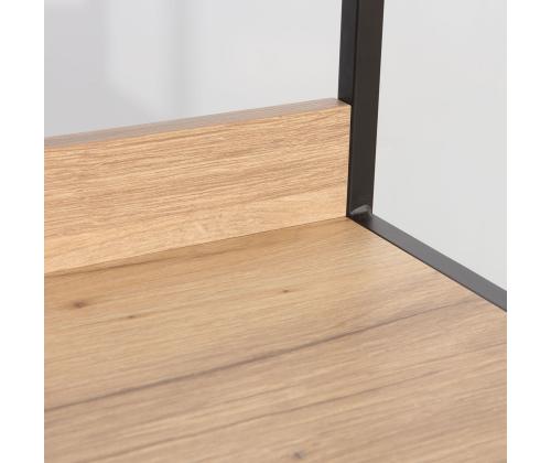 Hylly DIMITRA 40x40xK124cm, maalaismainen/musta viimeistely