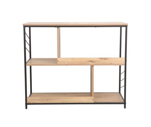 Hylly DIMITRA 100x40xH83,5cm, maalaismainen/musta viimeistely