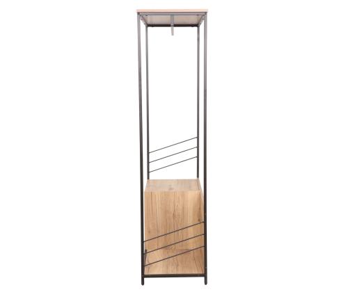 Hylly DIMITRA 100x40xH160cm, maalaismainen/musta viimeistely