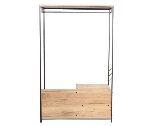 Hylly DIMITRA 100x40xH160cm, maalaismainen/musta viimeistely