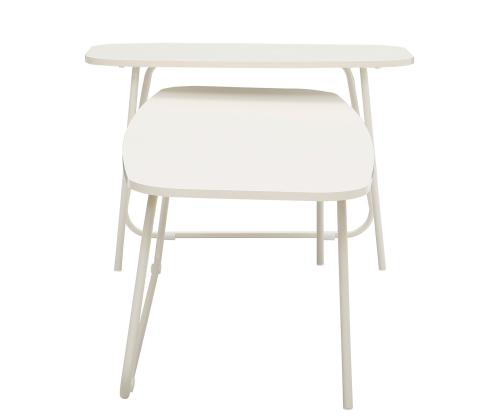 Sohvapöytä DUO 2kpl 120x48xH40cm, 75x40xH48cm, vaalea puu/beige