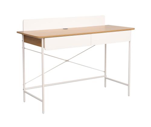 Työpöytä FERDIE 120x48xH88cm, saarni/valkoinen