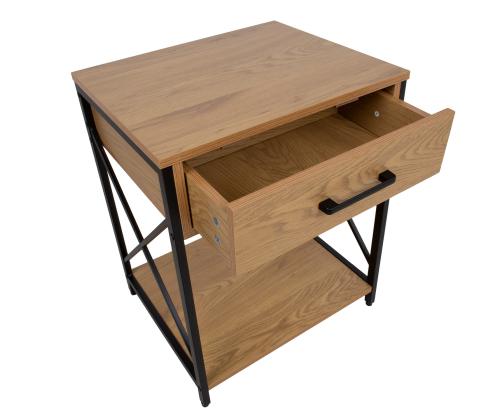 Sivupöytä/yöpöytä HEDVIG 48x40xH60cm, saari/musta