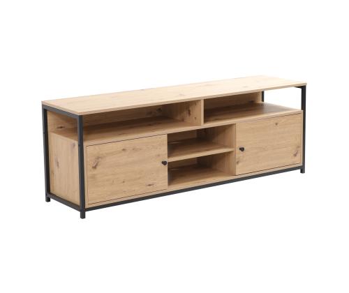 TV-pöytä STUDY 150x40xH54cm, tammi/musta