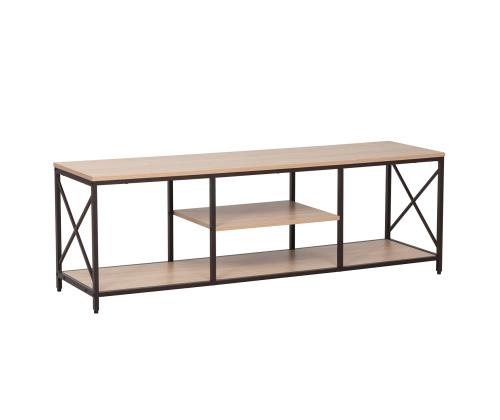 TV-pöytä STUDY 140x40xH46,5cm, tammi/musta