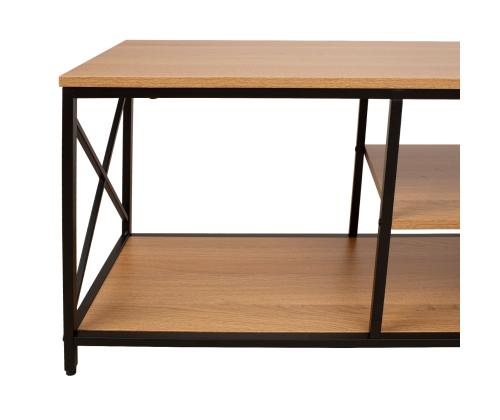 TV-pöytä STUDY 140x40xH46,5cm, tammi/musta