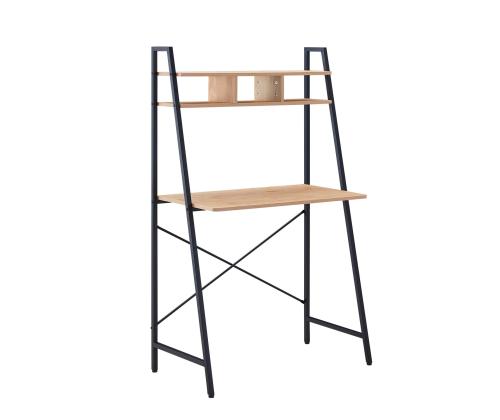 Työpöytä STUDY hyllyllä 84x44xH142cm, tammi/ruskea