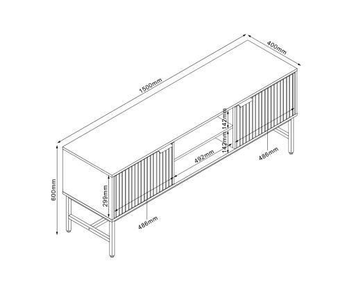 TV-pöytä HELVE 150x40xH60cm