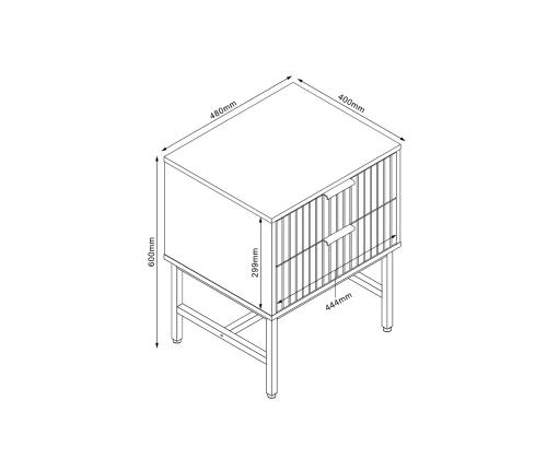 Lipasto / yöpöytä HELVE 48x40xH60cm