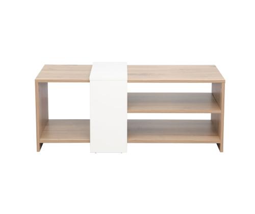 Sohvapöytä HANNES 100x53x41,5cm, maalaismainen / valkoinen melamiini
