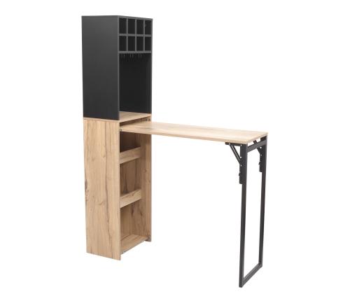 Baarihylly pöydällä HANNES122(30)x44xH170cm, maalaismainen melamiini