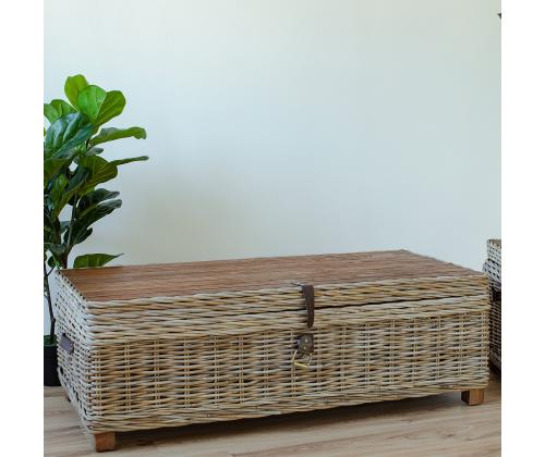 Kirst-diivanilaud EGROS 120x60xH39cm, luonnollinen pyörivä