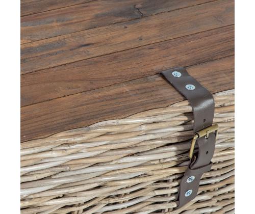 Kirst-diivanilaud EGROS 120x60xH39cm, luonnollinen pyörivä